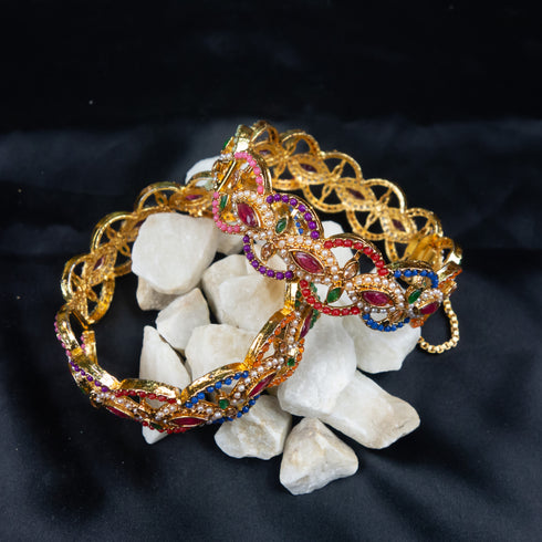 American Diamond Multicolor Fancy Bangles - D90-1